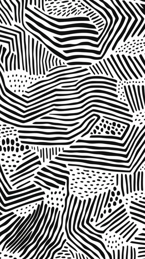 African Line Art Pattern Background Animation Stock Footage 281377758