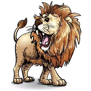 African Lion Stock Illustration