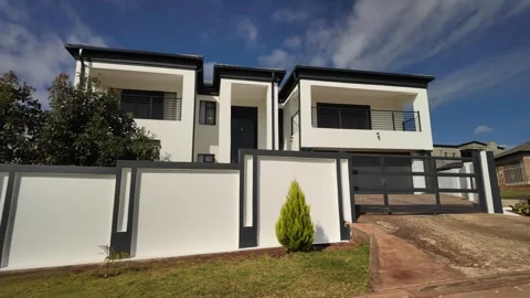 African Luxury Housing Developments finished Homes, Medium Driving Shot 2 Vídeo Stock 337294349