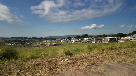 African Luxury Housing Developments, Wide Stabilized Driving Shot Stock-Footage 337293883