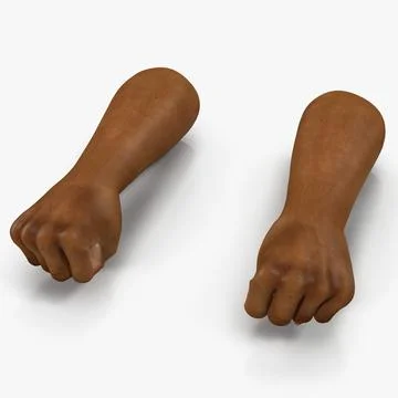 African Man Hands 3 Pose 2 3D Model