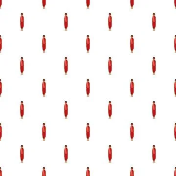 African man pattern wearing traditional maasai tribal clothing Stock Illustration