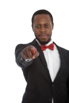 African man pointing at the camera Stock Photos