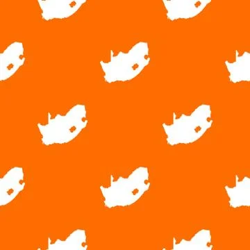 African map pattern vector orange Illustrazione stock