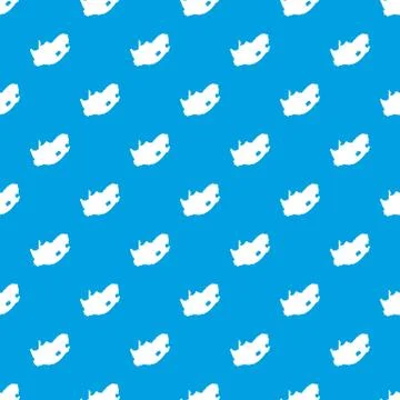 African map pattern vector seamless blue Stock Illustration