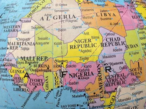 African map Stock Photos