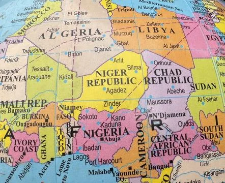 African map Stock Photos