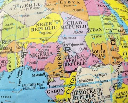 African map Stock Photos