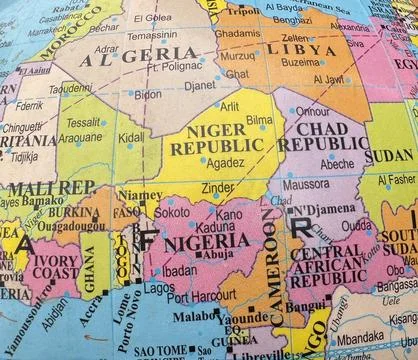 African map Stock Photos
