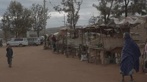 African Market. Stock Footage 60438251