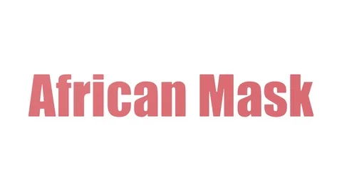 African Mask Animated Word Cloud On White Background Stock-Footage 107203576