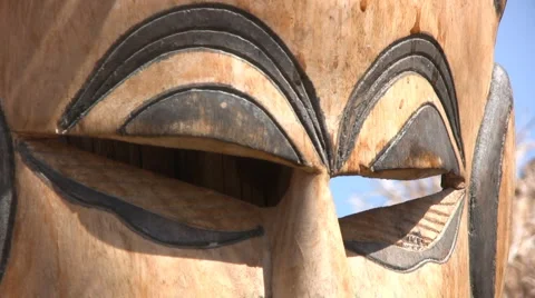 African mask Stock Footage 1056618