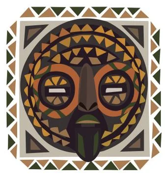 African mask Stock Illustration