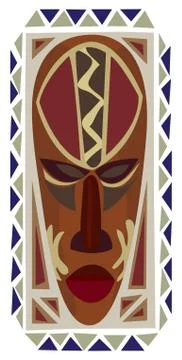 African Mask Stock Illustration