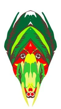 African mask. Stock Illustration