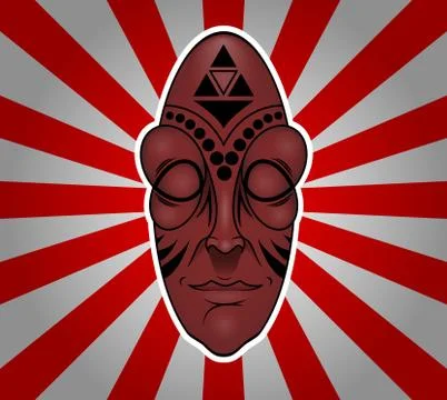 African Mask Stock Illustration
