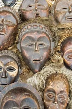 African masks Stock-Fotos