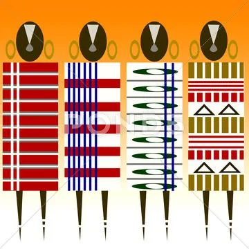 African men Stock Illustration