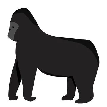 African monkey in flat style isolated on white background Stock Illustration