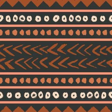 African Mudcloth Seamless Pattern Stock Illustration