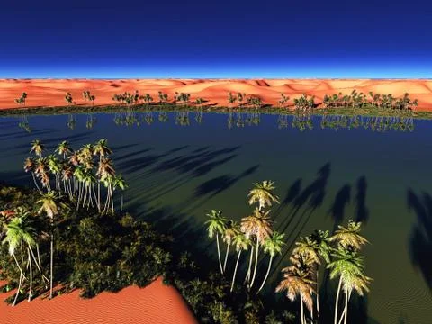 African oasis Stock-Illustration