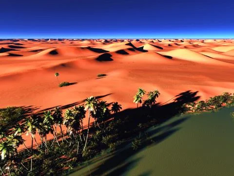 African oasis Stock-Illustration