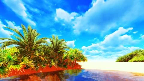African oasis Stock-Illustration