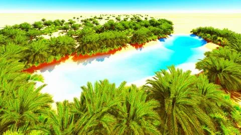 African oasis Illustrazione stock