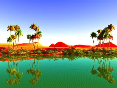 African oasis Stock-Illustration