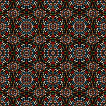 African pattern colorful seamless background Illustrazione stock