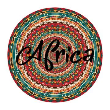 African pattern logo mandala element vector template. Africa Ethnic logo text 스톡 일러스트