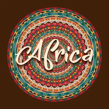 African pattern logo mandala element vector template. Africa Ethnic logo text 스톡 일러스트