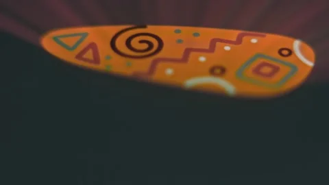 African pattern multi colored graphic presentation on smartphone Stock Footage 302827012