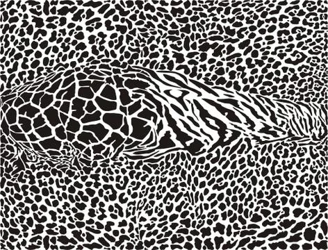 African pattern printed background Stock Illustration