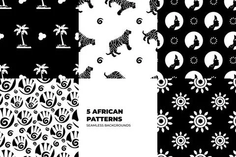 African Pattern Set Stockillustratie