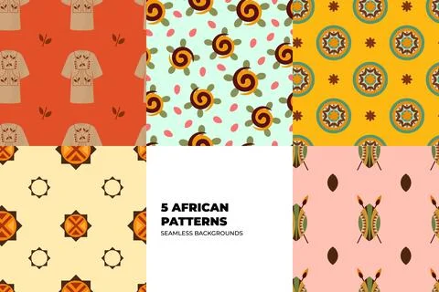 African Pattern Set Stockillustratie