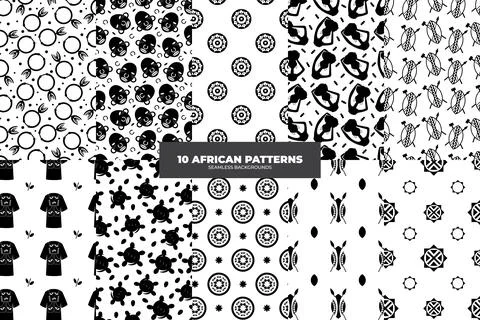 African Pattern Set Stockillustratie