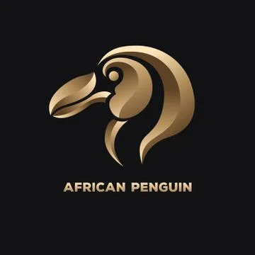 African penguin logo vector Stock Illustration