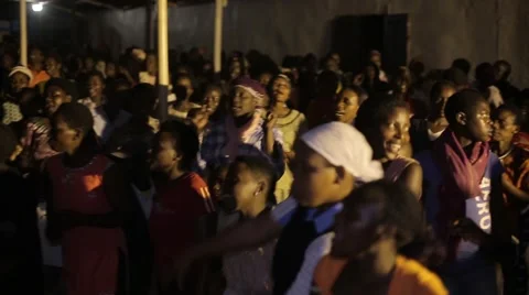 African People Singing and Dancing in Church in Kabale, Uganda Stock Footage 40910871