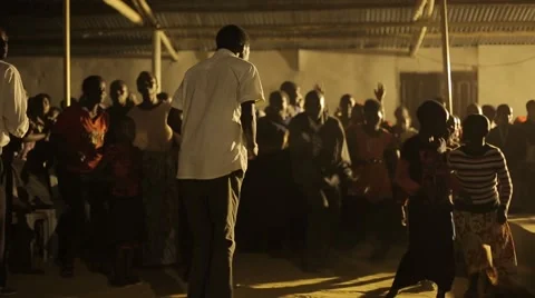 African People Singing and Dancing in Church in Kabale, Uganda Stock Footage 40910976
