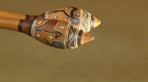 African percussion instruments, close up. Stock Footage 7752404