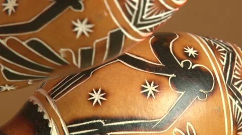 African percussion instruments - Extreme close up. Stock Footage 7752726