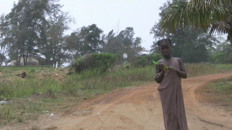 African Poor Child Stock Footage 585533