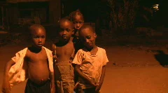 Poor African Children playing with a tir, Stock Video