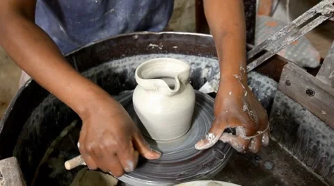 African pottery Stock Footage 7130532