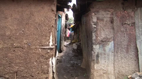 African poverty and slums 스톡 동영상 1045849