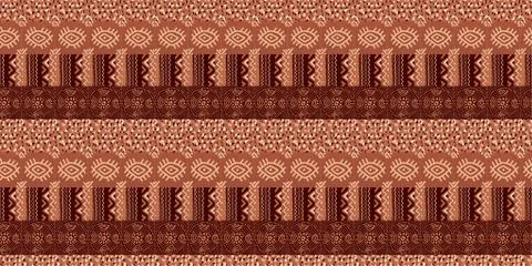 African print, seamless vector pattern in traditional African manner. Ethnic  Stock Illustration