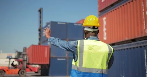 African professional engineer worker wearing safety vest Stock-Footage 166991891