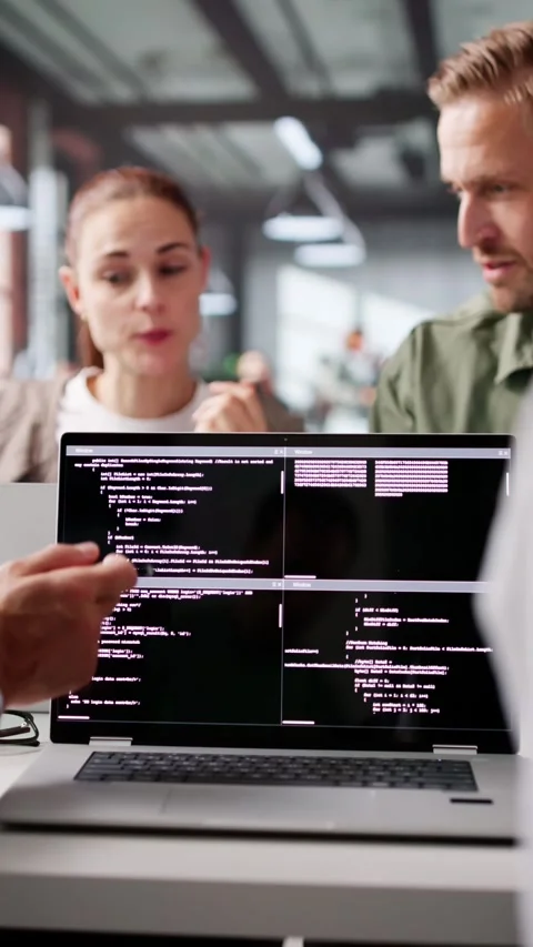 African Programmer Developing Code Methodologies Video stock 311732316