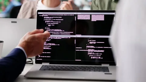 African Programmer Developing Code Methodologies Stock Footage 312122271